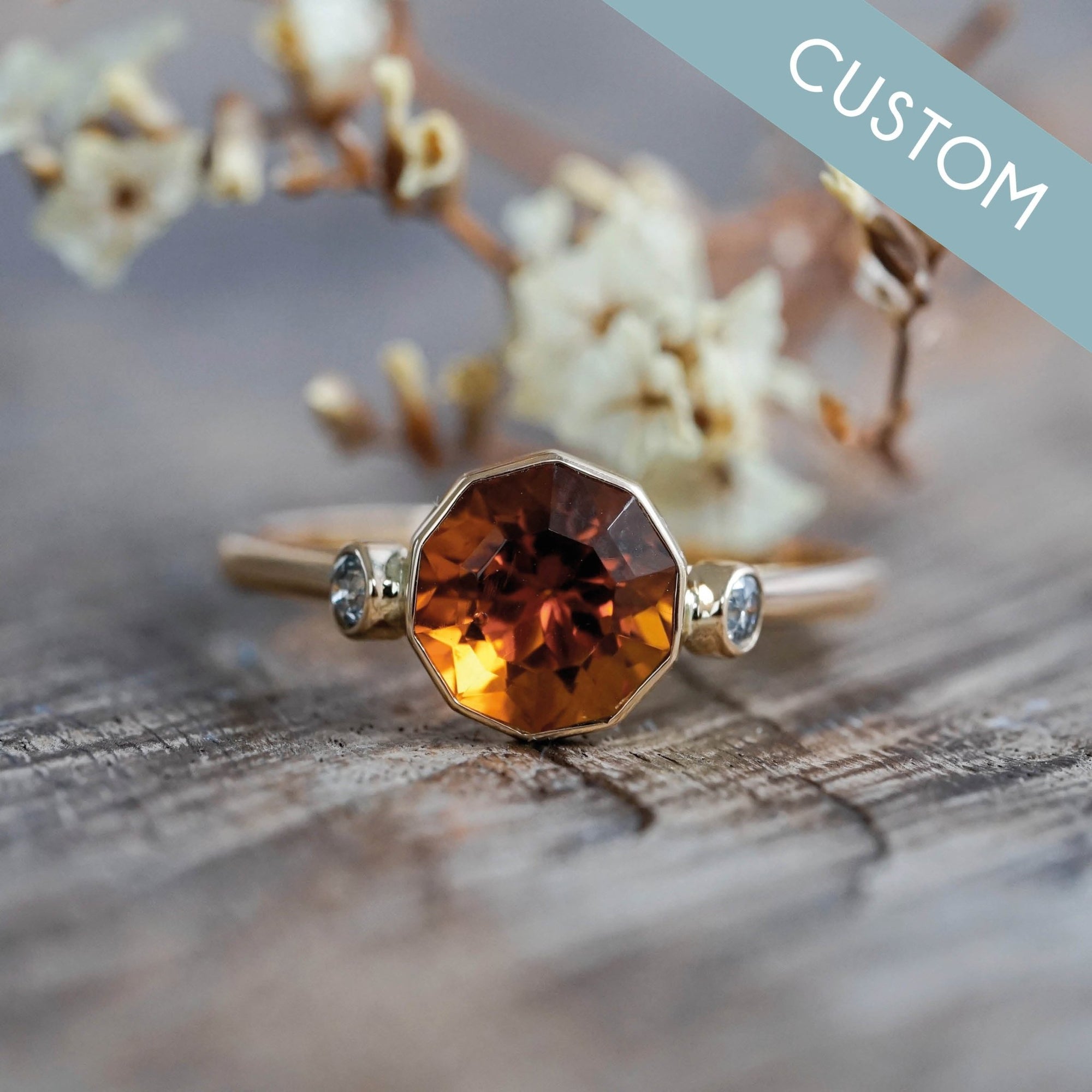 Custom Citrine Ring in Ethical Gold - Gardens of the Sun | Ethical Jewelry