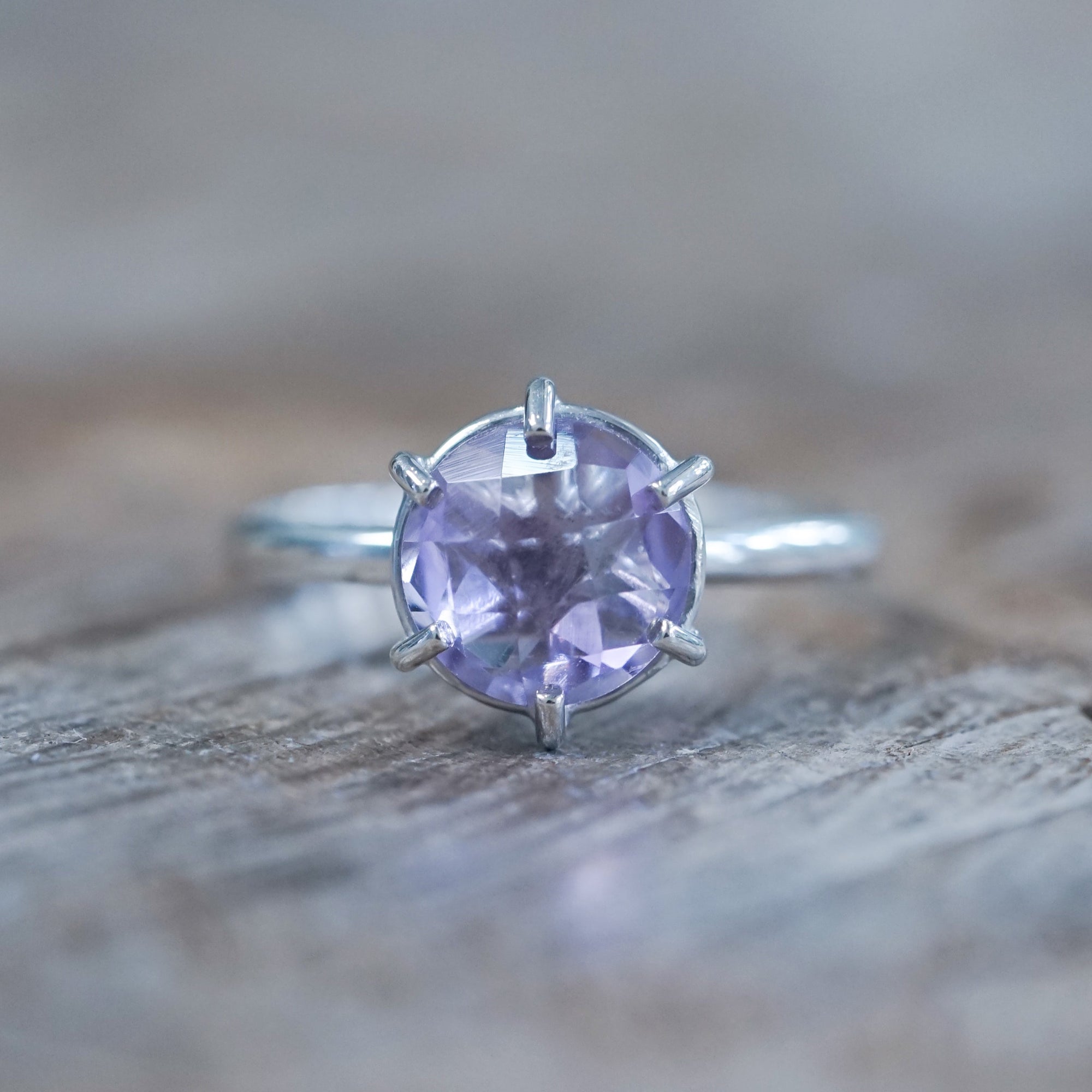 Checkered Amethyst Ring - Gardens of the Sun | Ethical Jewelry