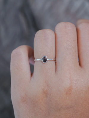 Marble Diamond Slice Ring in Silver