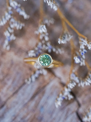 Mint Green Sapphire Ring in Gold - Gardens of the Sun | Ethical Jewelry