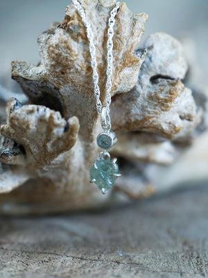 Montana Sapphire and Aquamarine Necklace - Gardens of the Sun | Ethical Jewelry
