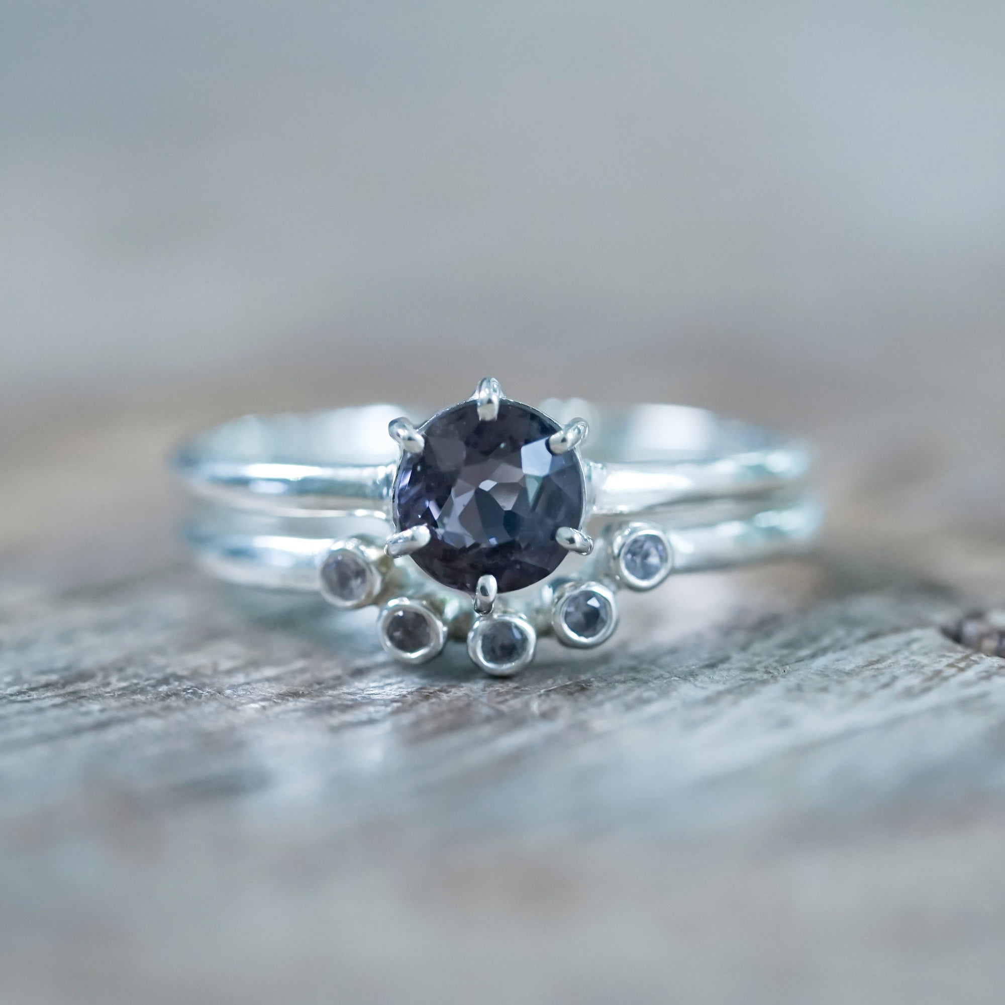 Purple Spinel Ring Set  - Gardens of the Sun | Ethical Jewelry