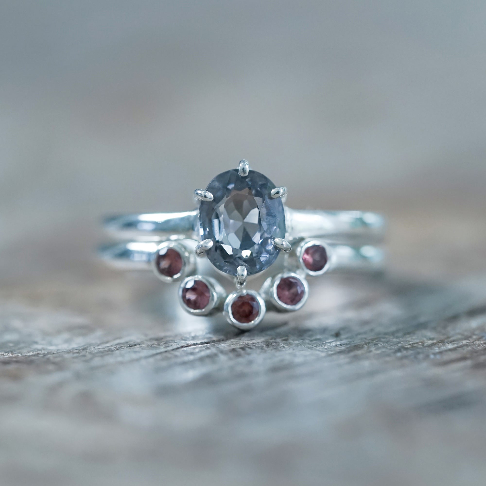 Colorful Spinel Ring Set - Gardens of the Sun | Ethical Jewlry
