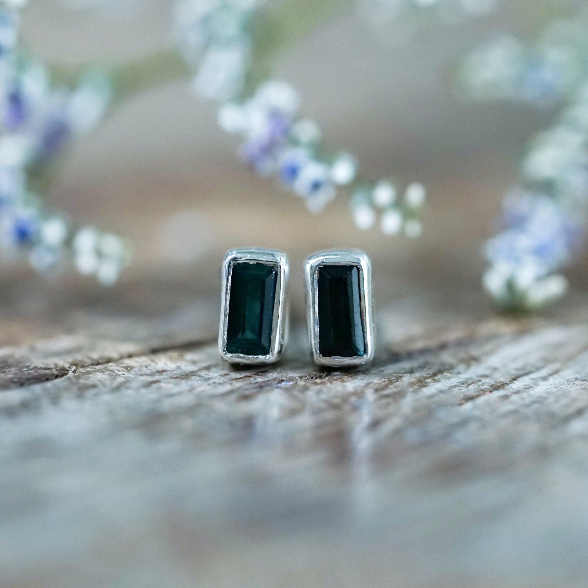 Teal Tourmaline Earrings - Gardens of the Sun | Ethical Jewelry