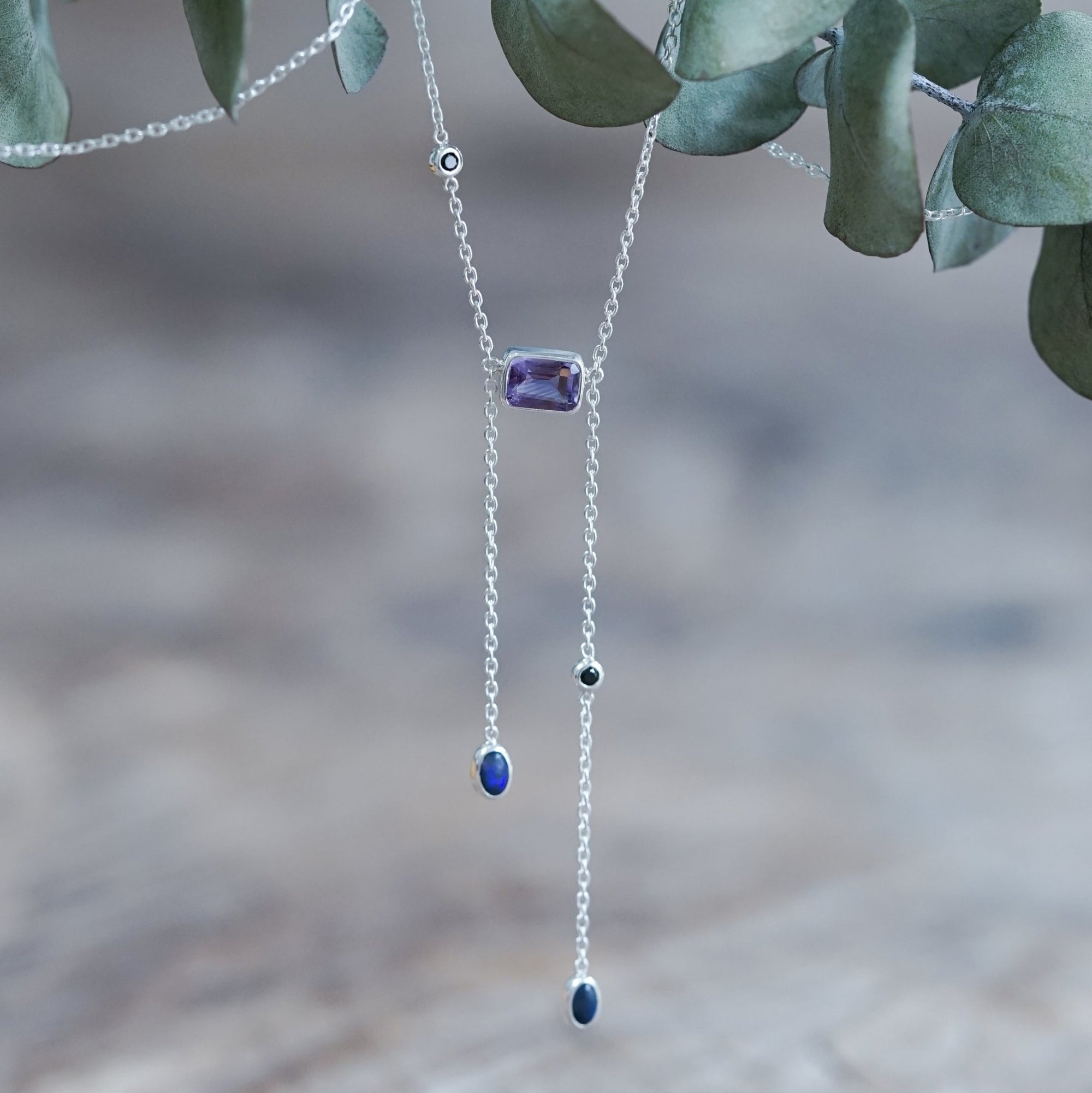 Supernova Amethyst, Opal and Spinel Necklace - Gardens of the Sun | Ethical Jewelry