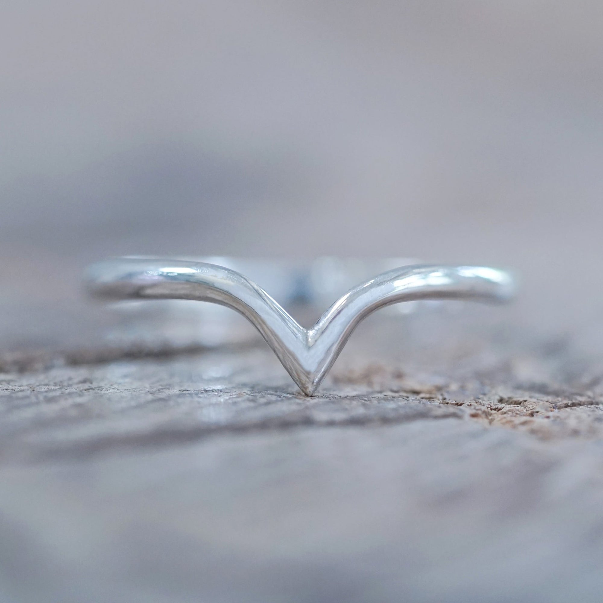 V-shaped Nesting Band - Gardens of the Sun | Ethical Jewelry